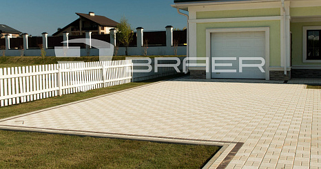 Объект из Брусчатка BRAER Тротуарная плитка Лувр, Черный